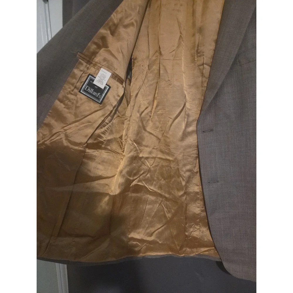 Ralph Lauren Wool Blazer Brown Two Button Sport Coat, Mens 42L,‎ Made in Canada